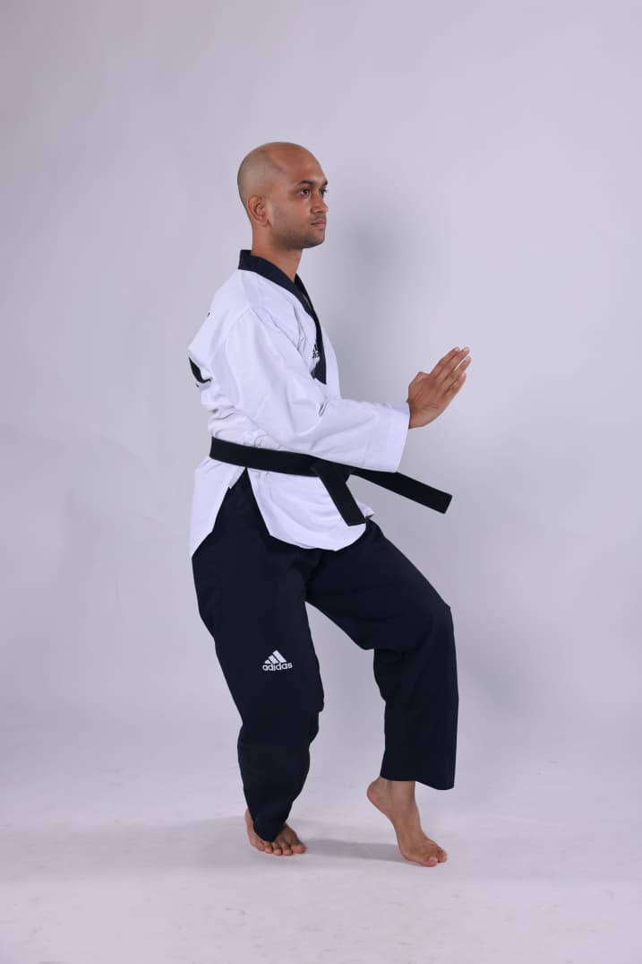 High kicking flexibility studio shot 1