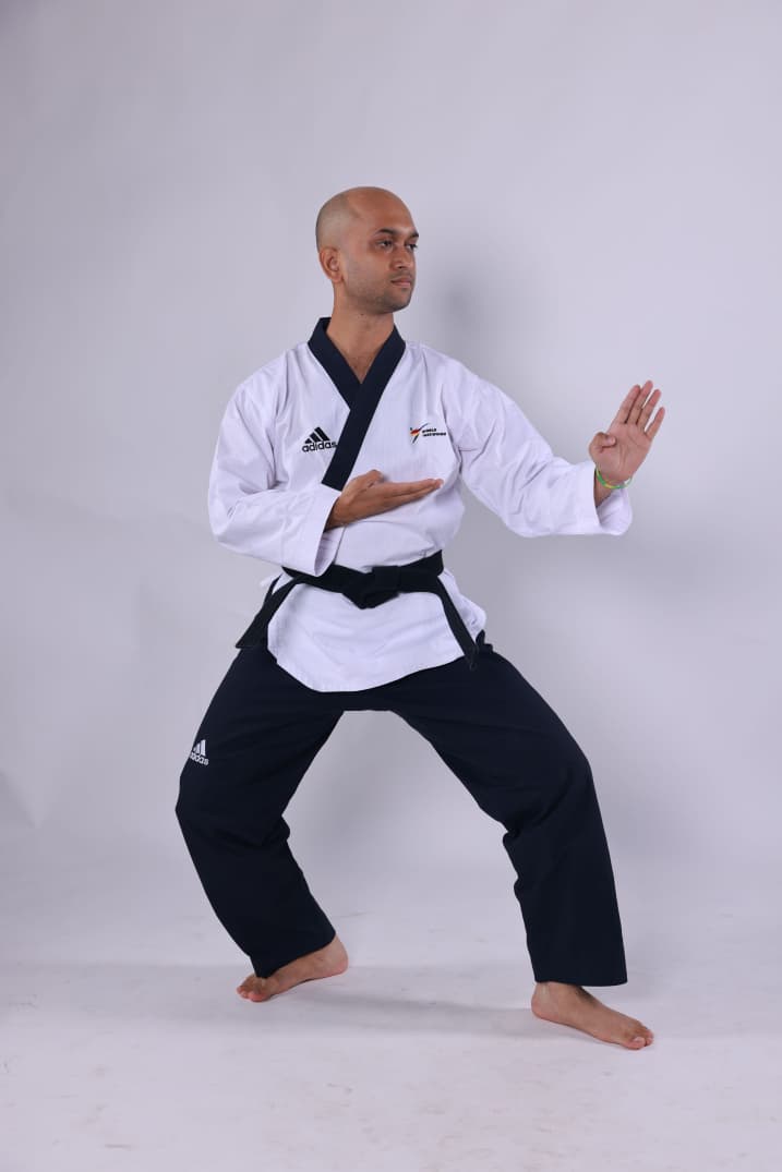 Poomsae stance studio shot 2