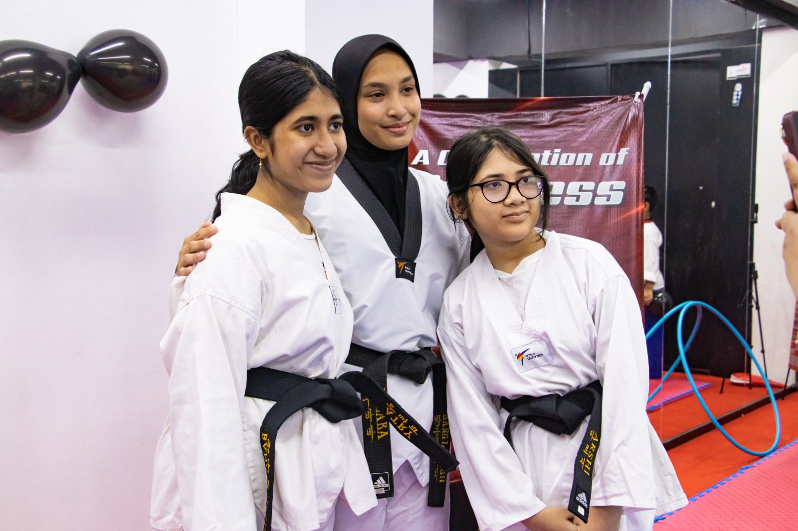 Lubaba warmups with students